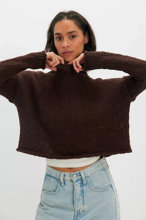 Free People Opal Sweater In Chicory Coffee