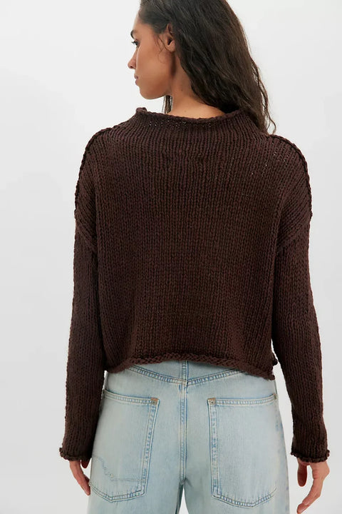 Free People Opal Sweater In Chicory Coffee