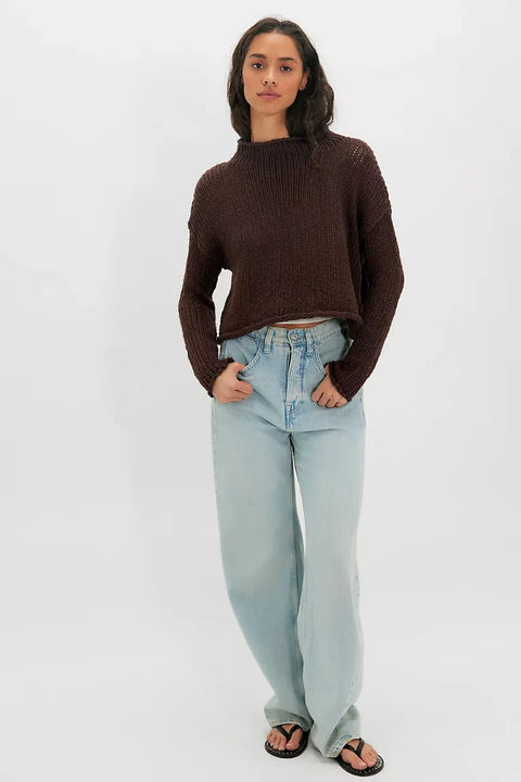 Free People Opal Sweater In Chicory Coffee