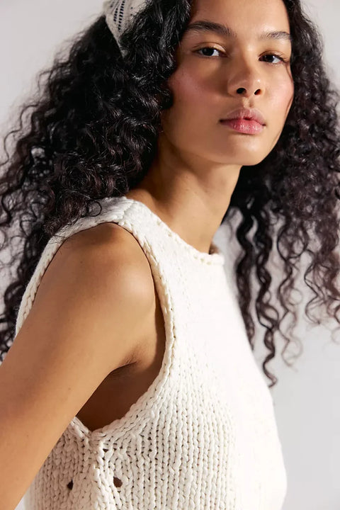 Free People Opal Tank In Whisper White
