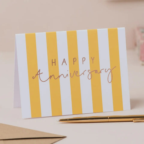 Oh Squirrel OSF70 Happy Anniversary' Yellow Stripe