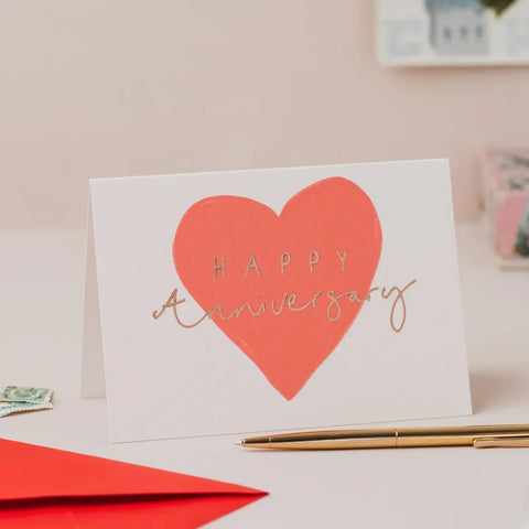 Oh Squirrel OSF72 Happy Anniversary Red Heart Foil