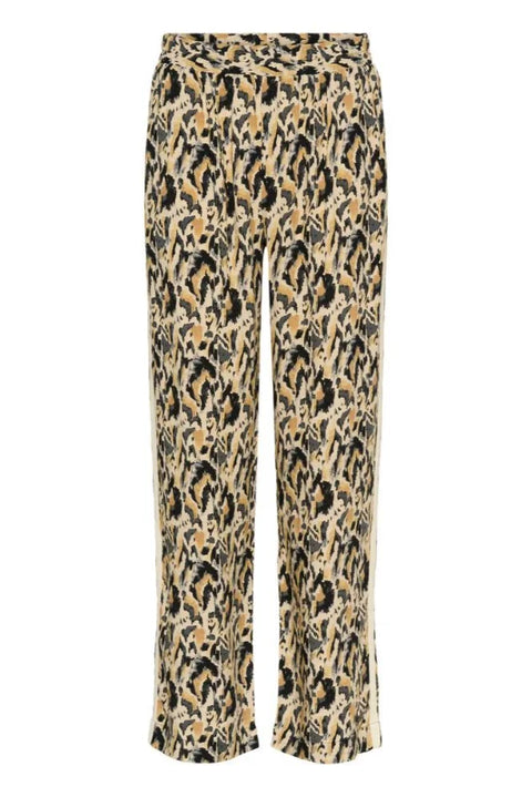 Saint Tropez Osina Pants In Tannin Blurry Animal