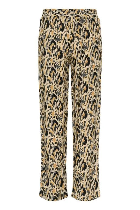 Saint Tropez Osina Pants In Tannin Blurry Animal