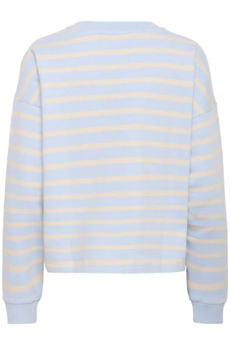 Saint Tropez Osiria Sweatshirt In Kentucky Blue Oatmeal Stripe
