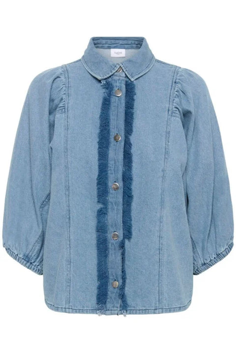 Saint Tropez Othilde Shirt In Light Blue Denim