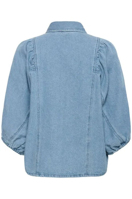 Saint Tropez Othilde Shirt In Light Blue Denim