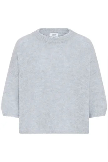 B Young Otia Jumper In Light Grey Melange