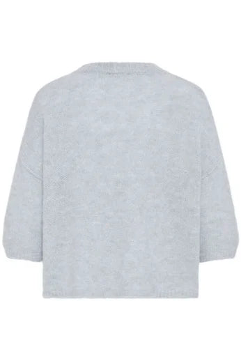 B Young Otia Jumper In Light Grey Melange