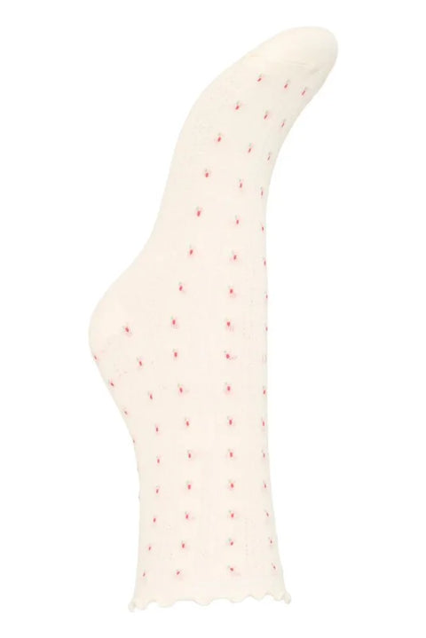 Fransa Otilia 1 Sock 2-Pack Socks In Wh. White Hibiscus