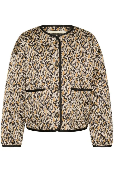 Saint Tropez Ozette Jacket In Tannin Blurry Animal