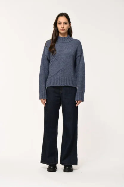 Humility Curty Sweater In Blue