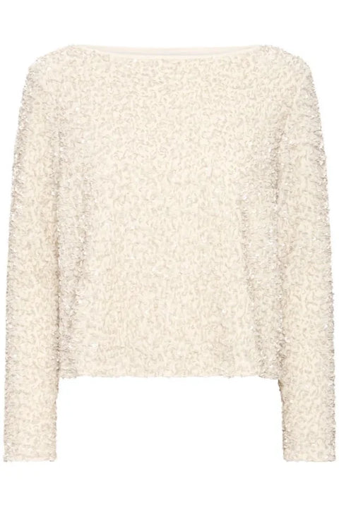 B Young Pary Blouse In Oatmeal