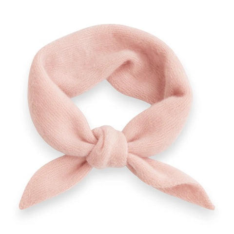 Lili Scarves Pastel Plain Wool Blend Triangle Neck Scarf - Peach