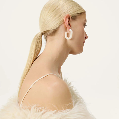 Vanessa Baroni VB2618PEM Oval Earring Pearl Marble