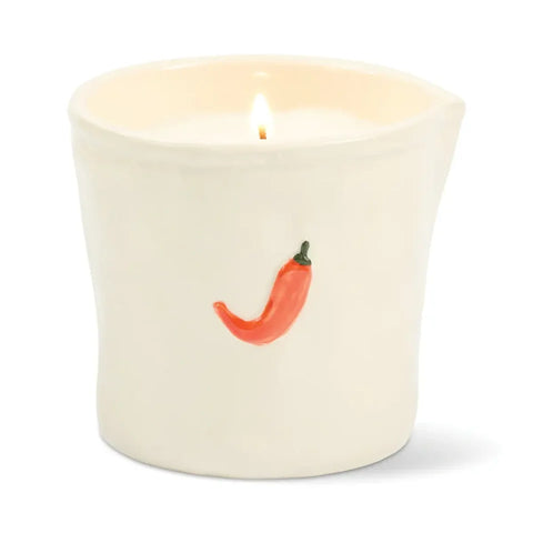 Paddywax Bistro 8oz/226g Piment Embossed Ceramic Candle