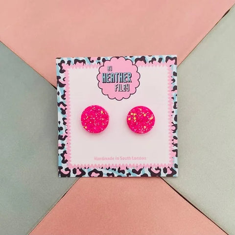 Heather Filby Pink Circle Stud