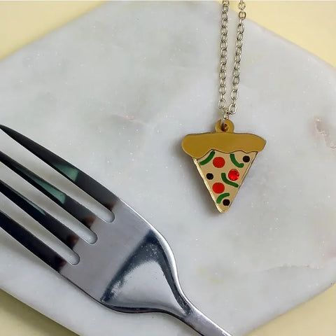 Little Moose PIZNK MIN Pizza Charm Necklace