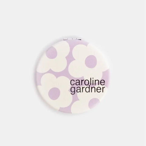 Caroline Gardner Gifts PKM164 Lilac Flower Round Pocket Mirror