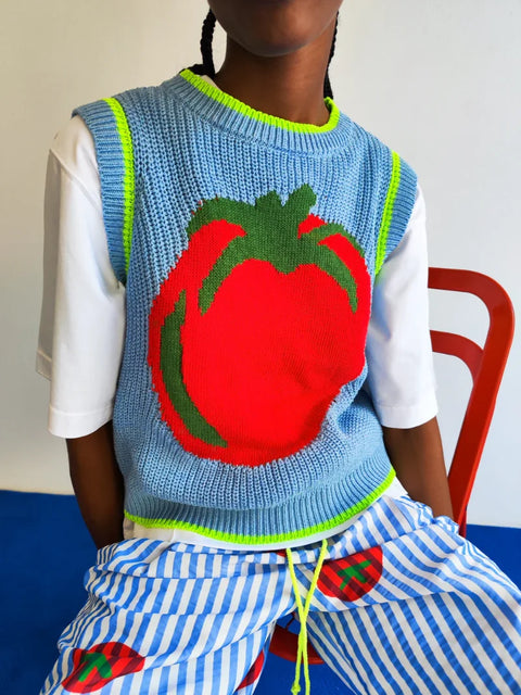 Dr Bloom Pomodoro Vest In Blue