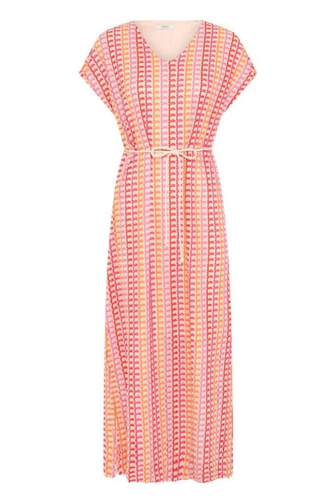 B Young Prisca Dress In Raspberry Rose Multi
