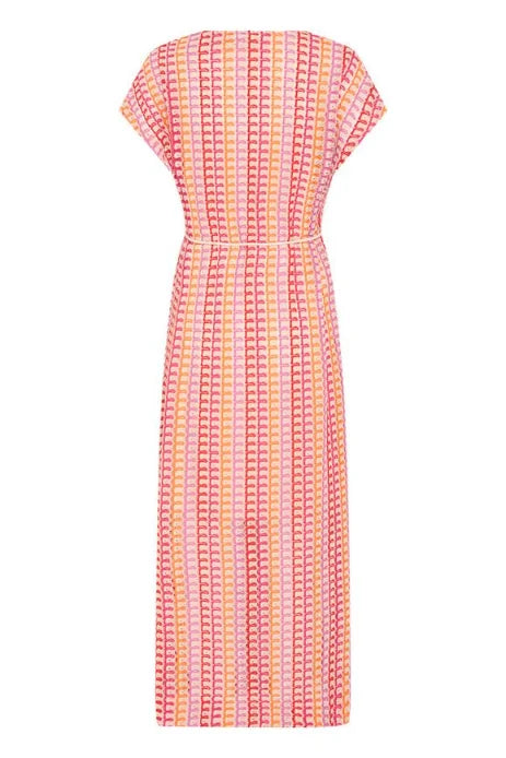 B Young Prisca Dress In Raspberry Rose Multi