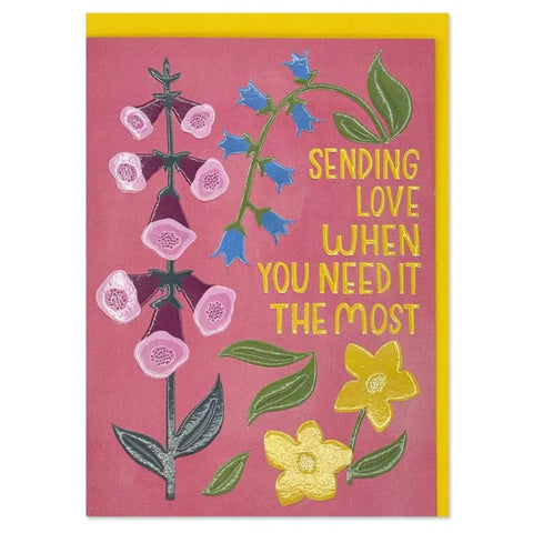 Raspberry Blossom REF26 Sending Love When You Need It The Most Card