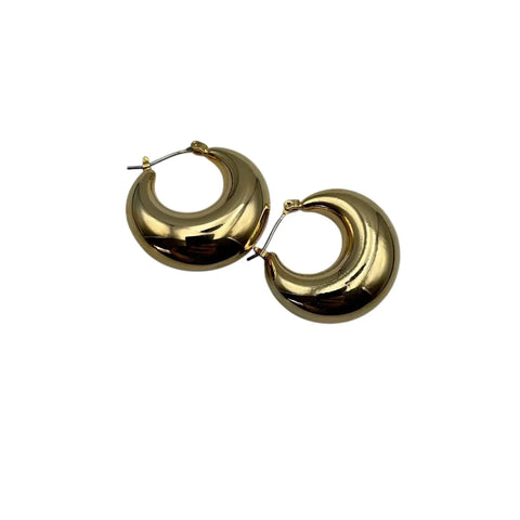 Sixton London Retro Gold Hoop Earrings