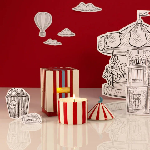 Zesty Lemons Carnival Ringmaster Red Candle - Plum & Pomegranate