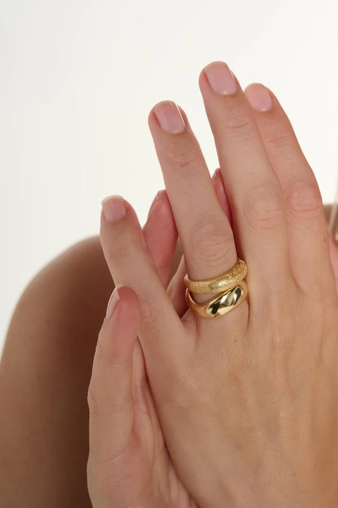 Tutti & Co RN360GM Wave Ring - M