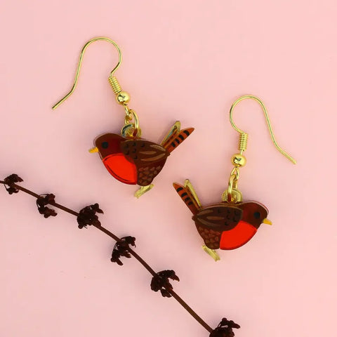 Little Moose Robin Earrings Tortoiseshell
