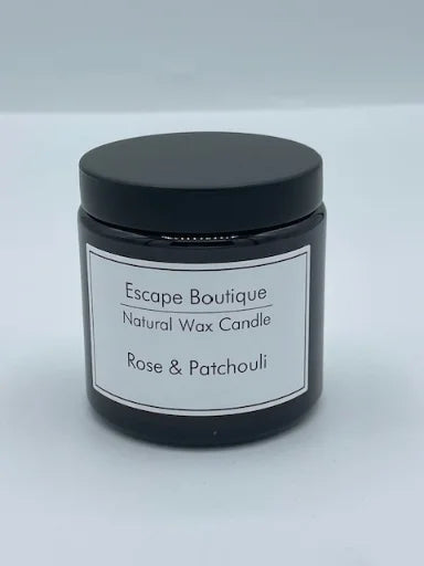 Rose & Patchouli 120ml Brown Pot Natural Vegetable Wax Candle
