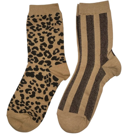 Sixton London Sand Leopard & Sand Berlin Sock Box Duo