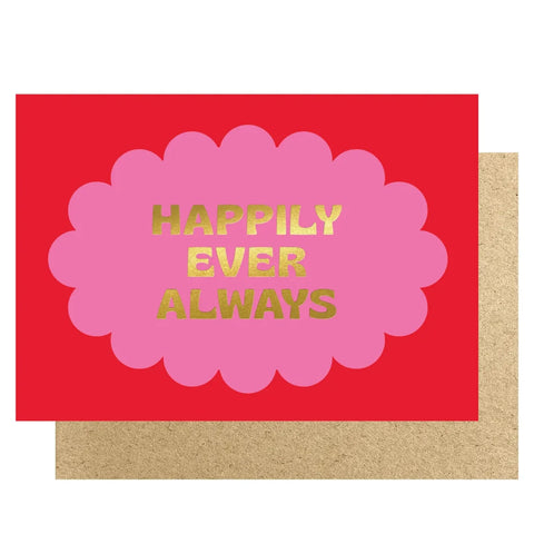 Lucky Ink SC 018 Happily Ever Always Oval Scallop Card