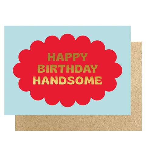 Lucky Ink SC 024 Happy Birthday Handsome oval scallop card