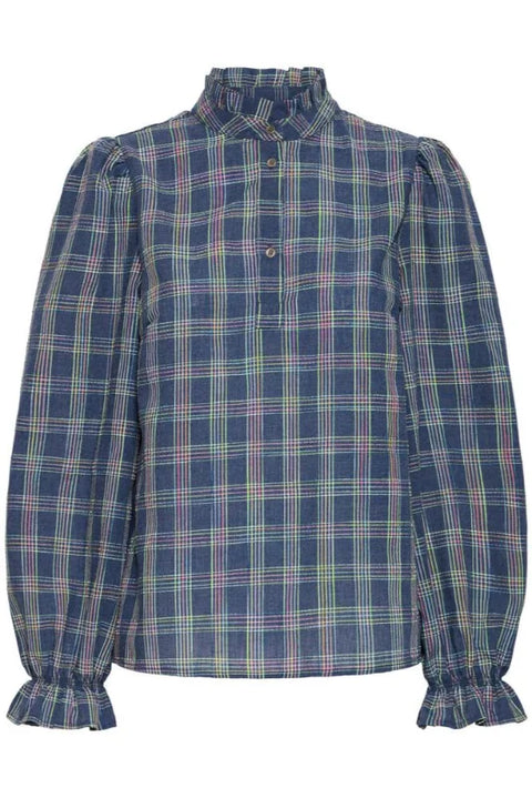 Pulz  Shelly Blouse In Dark Sapphire