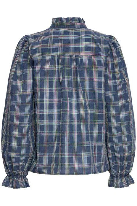 Pulz  Shelly Blouse In Dark Sapphire