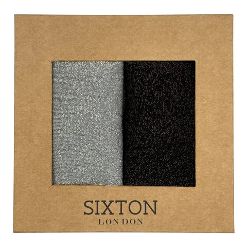 Sixton London Silver & Brown Rio sock box duo