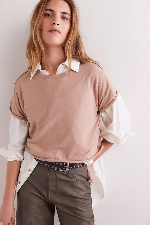 Free People The Perfect tee In Bunny