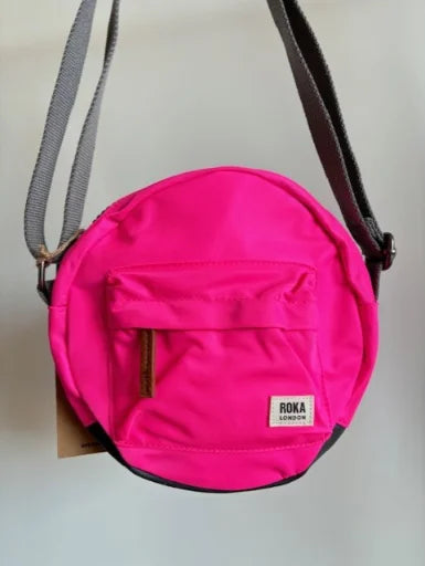 Roka London Paddington B Small Neon Pink Recycled Nylon PADDBSCBRNNPK