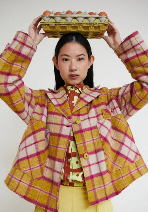Dr Bloom Tile Jacket In Yellow