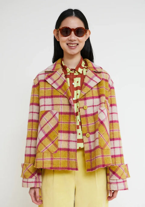 Dr Bloom Tile Jacket In Yellow