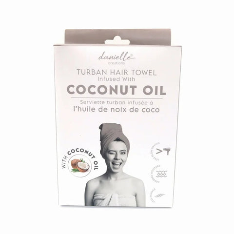 Danielle Creations DC0113GY Infused Hair Turbans - Grey - Coconut Oil