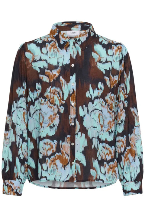 Saint Tropez Vega Shirt In Nightsky Shaded Flowers