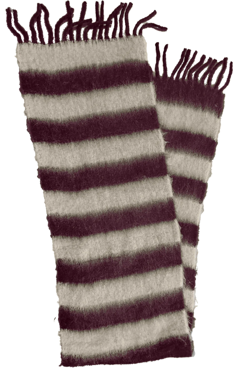 B Young Verochka Scarf In Fig/Birch Stripe