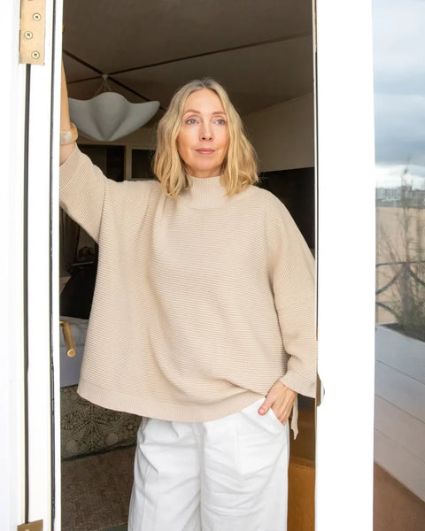 Chalk Vicki Jumper In Sand