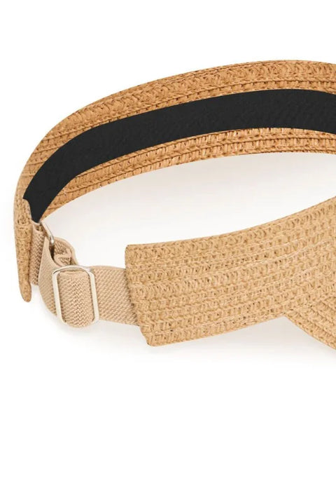 B Young Viestas Sun Visor In Natural Medium Straw