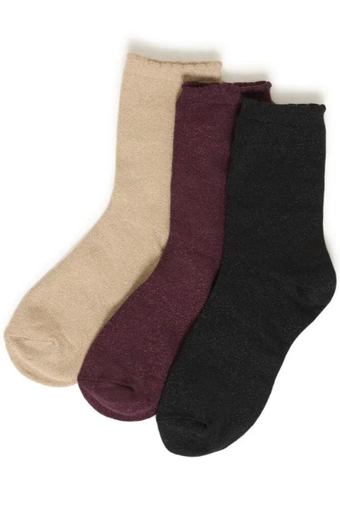 B Young Vilaine Sock Box 3 In Fig, Hummus, Black