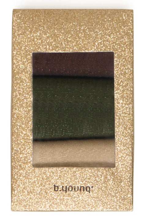B Young Vilaine Sock Box 3 In Java, Olive, Hummus