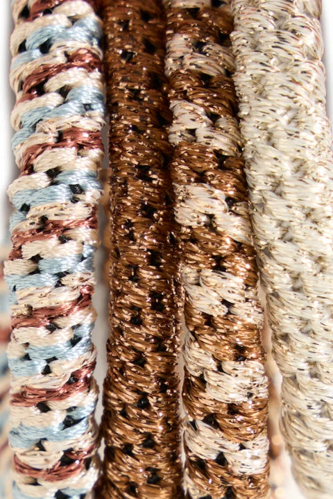 B Young Vlasta Hair Elastic 4 Pack In Brown/Gold Hair Elastic Mix